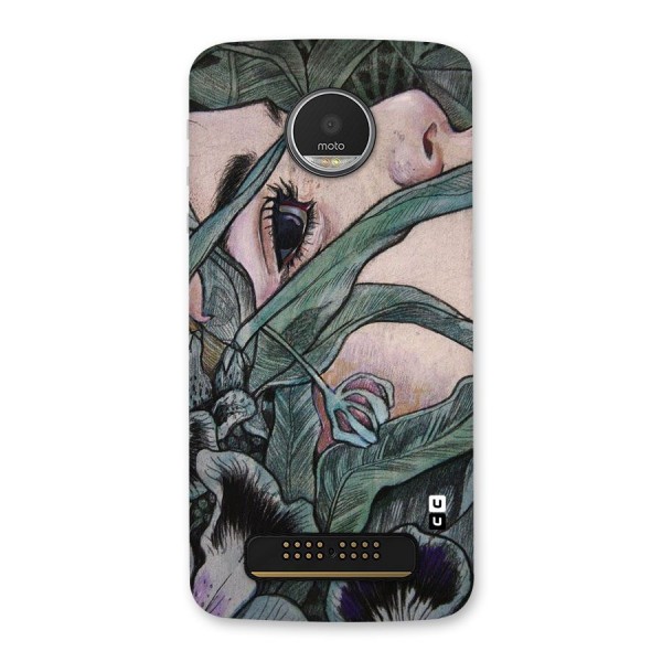 Girl Grass Art Back Case for Moto Z Play