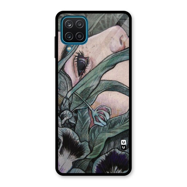 Girl Grass Art Glass Back Case for Galaxy A12