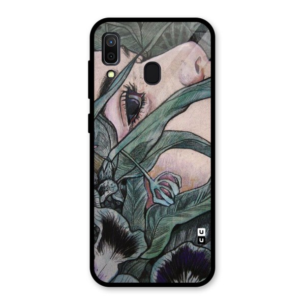 Girl Grass Art Glass Back Case for Galaxy A30