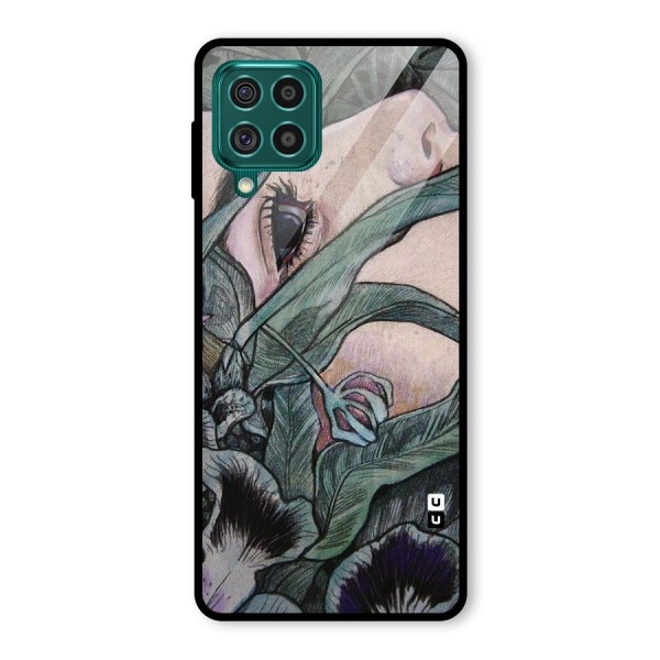 Girl Grass Art Glass Back Case for Galaxy F62