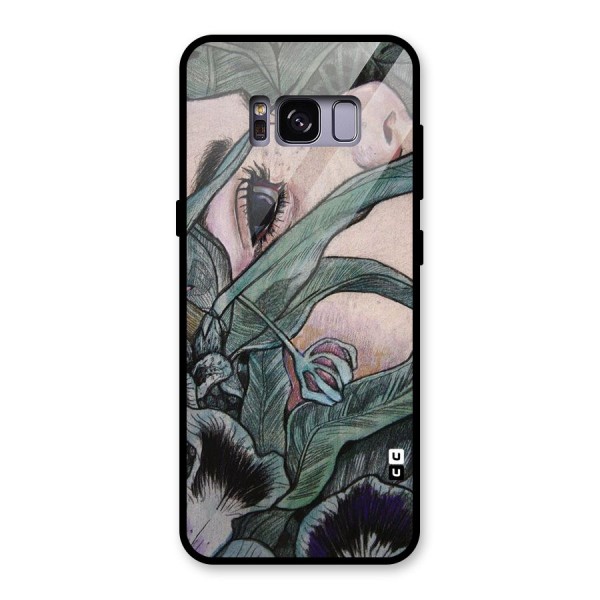 Girl Grass Art Glass Back Case for Galaxy S8