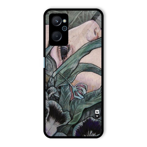 Girl Grass Art Glass Back Case for Realme 9i