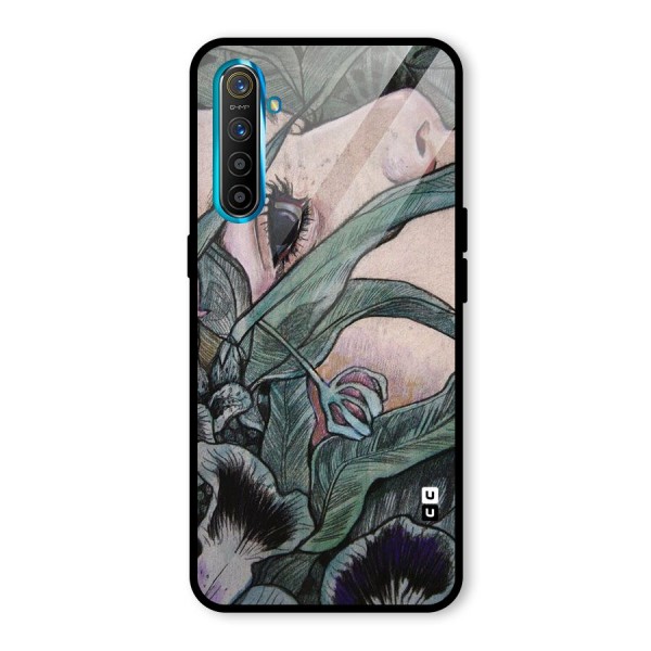 Girl Grass Art Glass Back Case for Realme XT