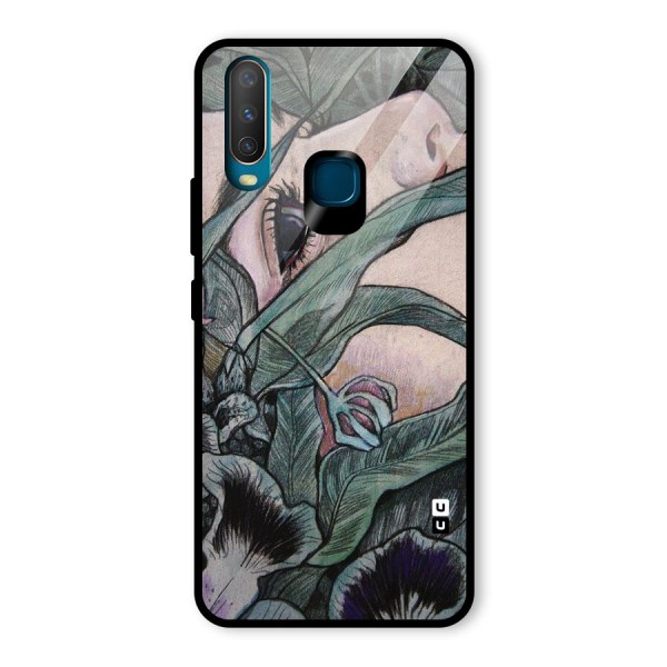 Girl Grass Art Glass Back Case for Vivo Y12