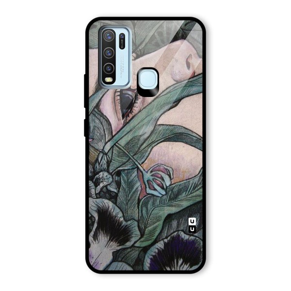 Girl Grass Art Glass Back Case for Vivo Y30