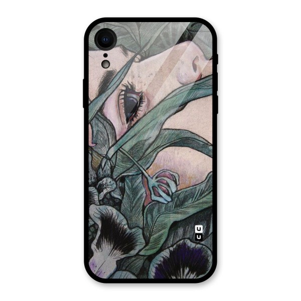 Girl Grass Art Glass Back Case for XR