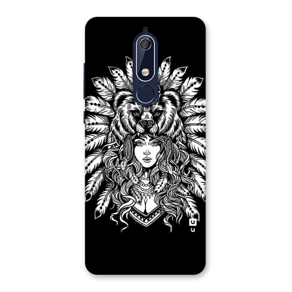 Girl Pattern Art Back Case for Nokia 5.1