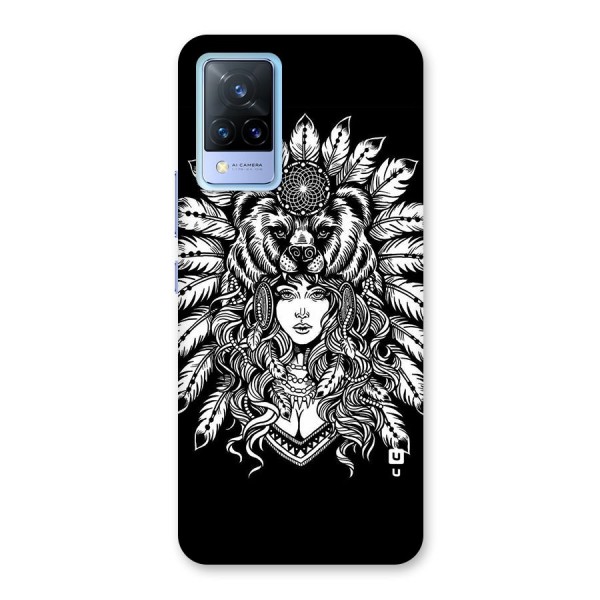 Girl Pattern Art Back Case for Vivo V21 5G