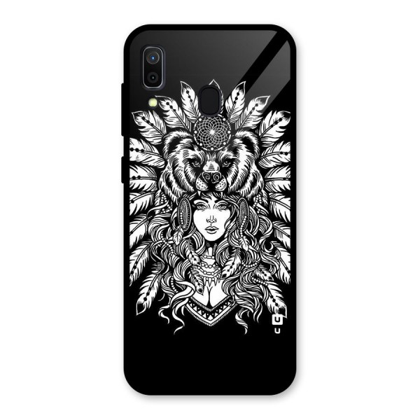 Girl Pattern Art Glass Back Case for Galaxy A30