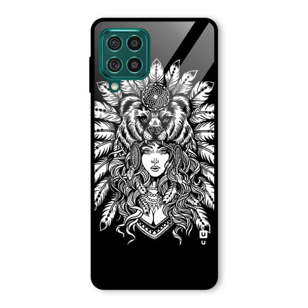 Girl Pattern Art Glass Back Case for Galaxy F62