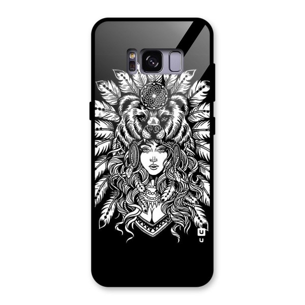 Girl Pattern Art Glass Back Case for Galaxy S8