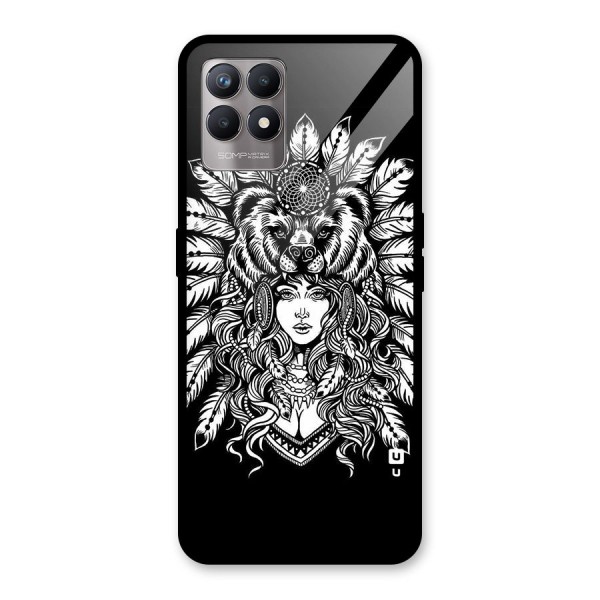 Girl Pattern Art Glass Back Case for Realme 8i