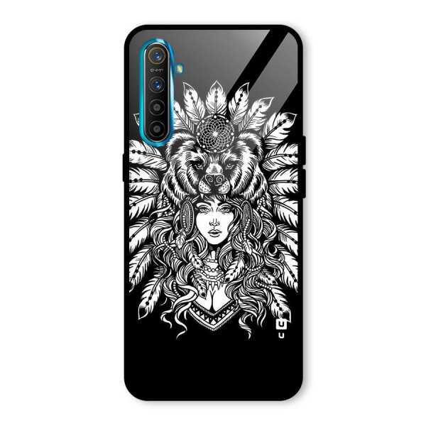 Girl Pattern Art Glass Back Case for Realme XT