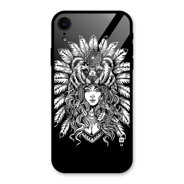 Girl Pattern Art Glass Back Case for XR