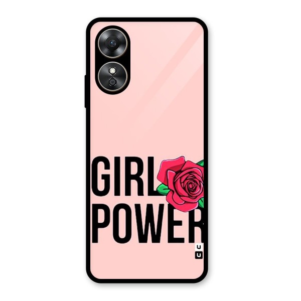 Girl Power Glass Back Case for Oppo A17