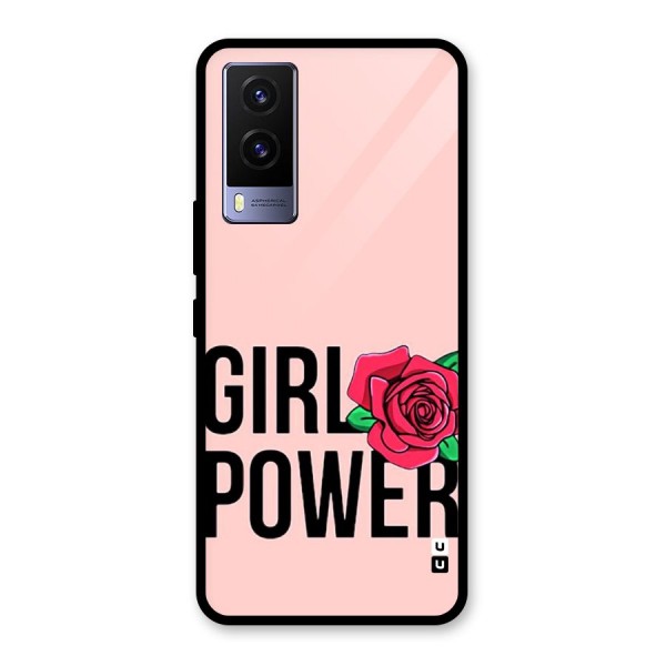 Girl Power Glass Back Case for Vivo V21e 5G