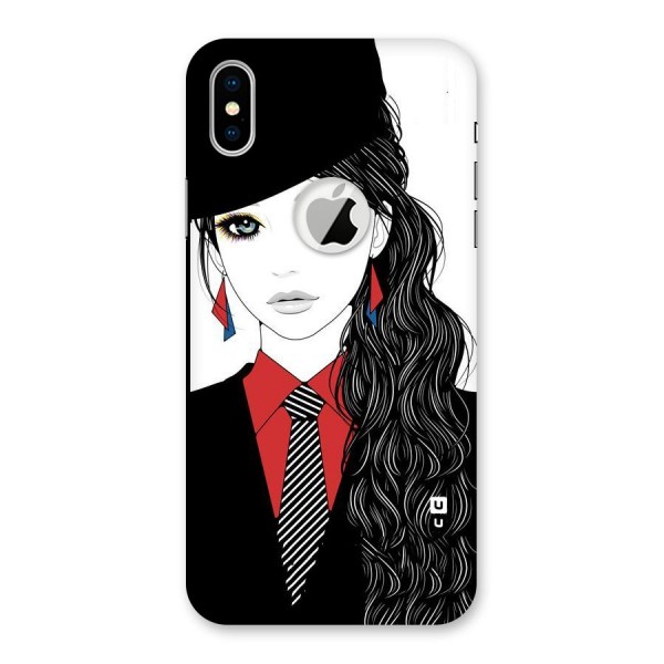 Girl Tie Back Case for iPhone XS Logo Cut