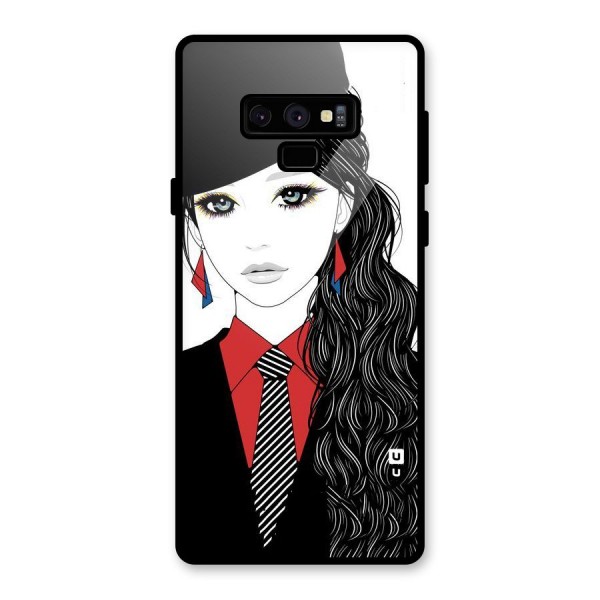 Girl Tie Glass Back Case for Galaxy Note 9