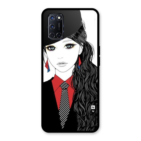 Girl Tie Glass Back Case for Oppo A52