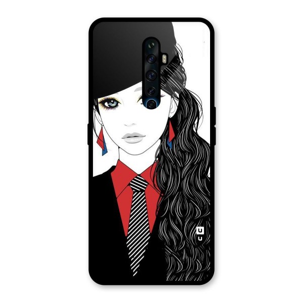 Girl Tie Glass Back Case for Oppo Reno2 Z