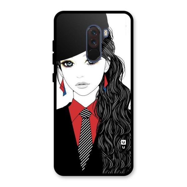 Girl Tie Glass Back Case for Poco F1