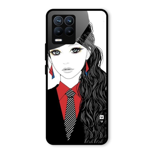 Girl Tie Glass Back Case for Realme 8 Pro