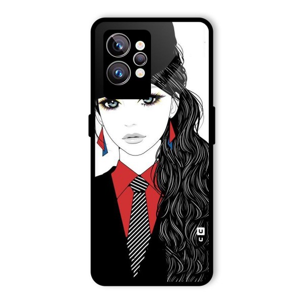 Girl Tie Glass Back Case for Realme GT2 Pro