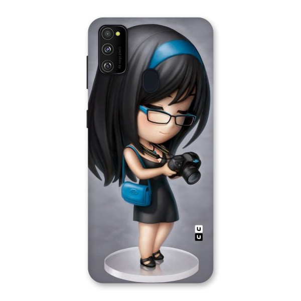 Girl With Camera Back Case for Galaxy M21