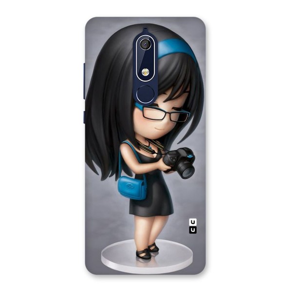 Girl With Camera Back Case for Nokia 5.1