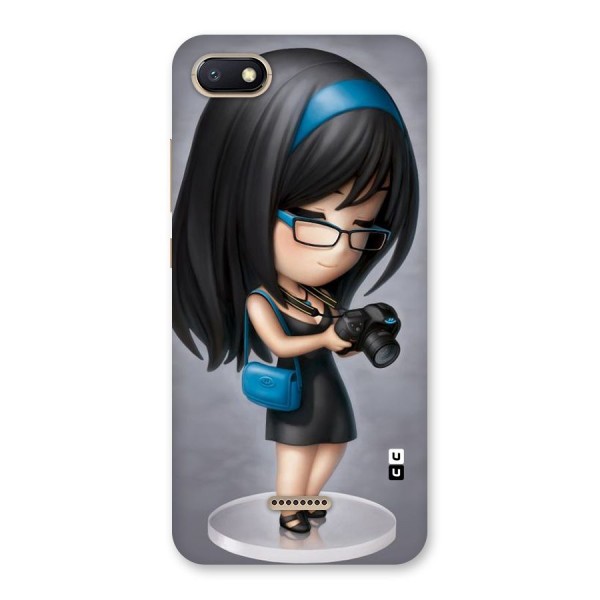 Girl With Camera Back Case for Redmi 6A