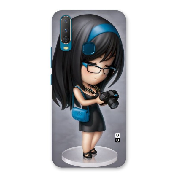 Girl With Camera Back Case for Vivo Y12