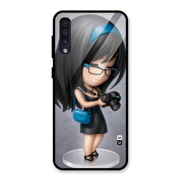 Girl With Camera Glass Back Case for Galaxy A50s