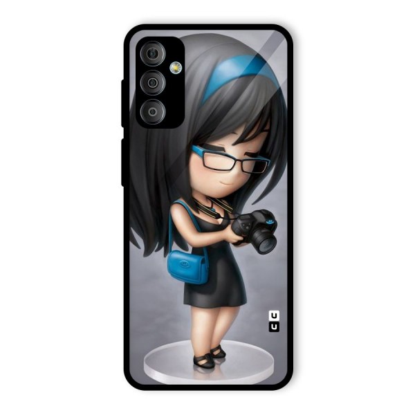 Girl With Camera Glass Back Case for Galaxy F23