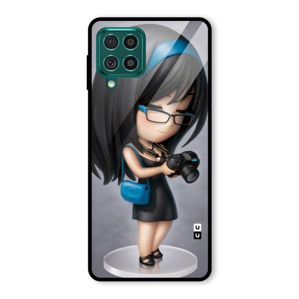 Girl With Camera Glass Back Case for Galaxy F62