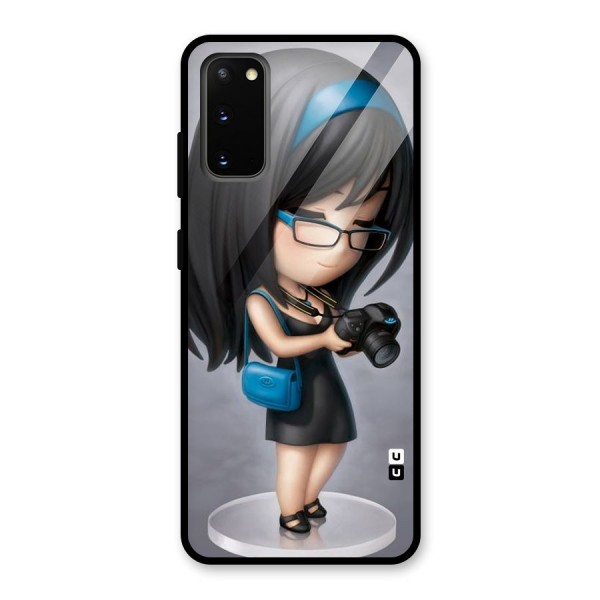 Girl With Camera Glass Back Case for Galaxy S20