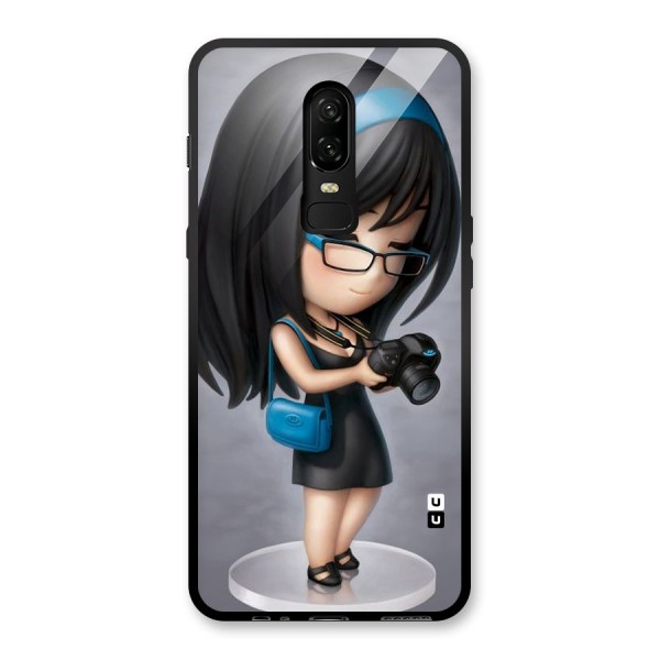 Girl With Camera Glass Back Case for OnePlus 6