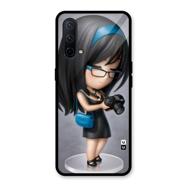 Girl With Camera Glass Back Case for OnePlus Nord CE 5G