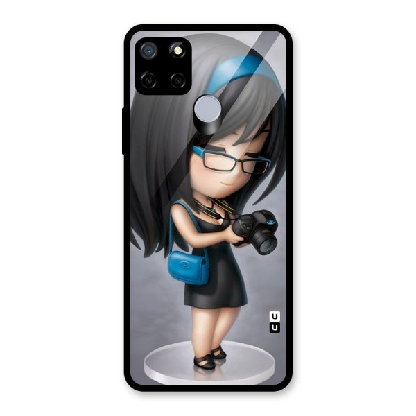 Girl With Camera Glass Back Case for Realme C12