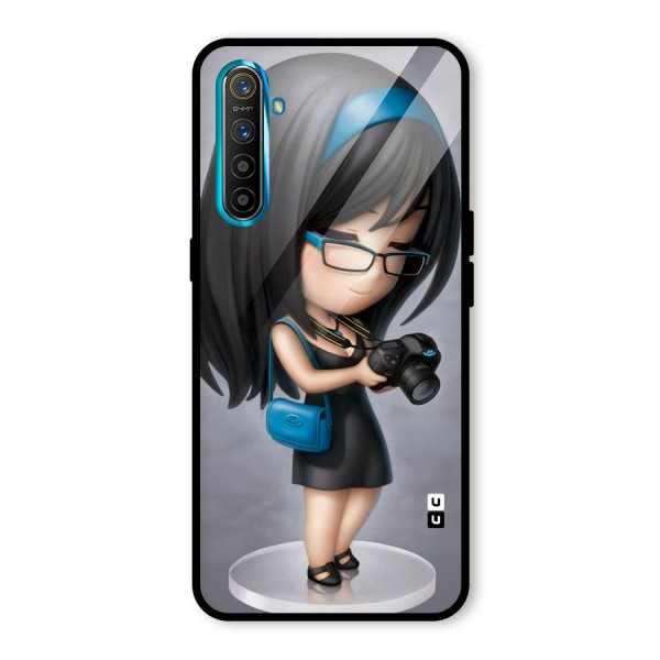 Girl With Camera Glass Back Case for Realme XT