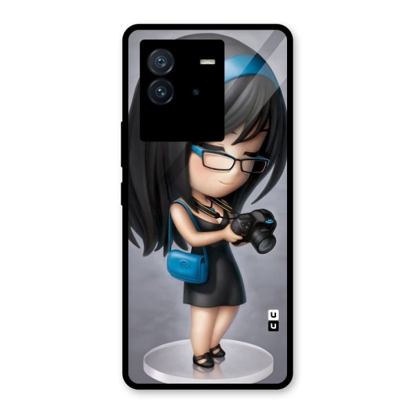 Girl With Camera Glass Back Case for Vivo iQOO Neo 6 5G