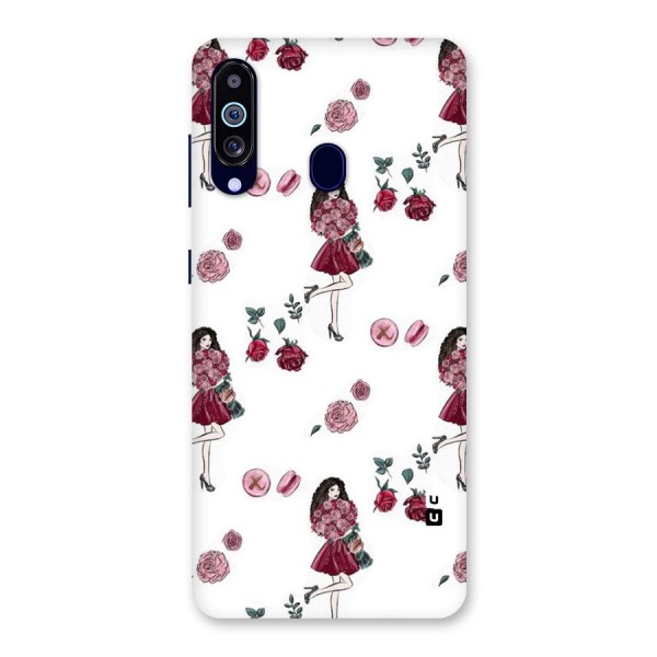 Girl With Flowers Back Case for Galaxy A60