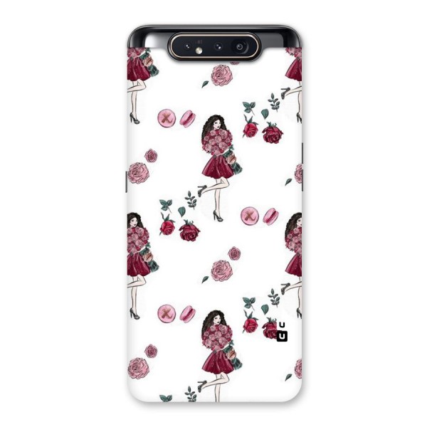 Girl With Flowers Back Case for Galaxy A80