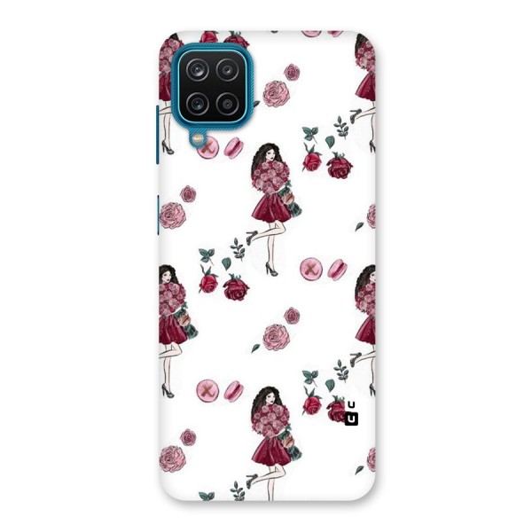 Girl With Flowers Back Case for Galaxy F12