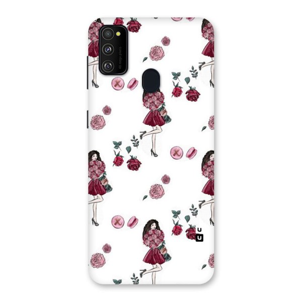 Girl With Flowers Back Case for Galaxy M21