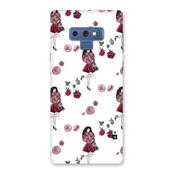 Girl With Flowers Back Case for Galaxy Note 9