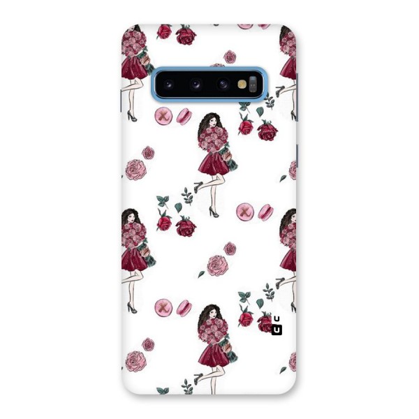 Girl With Flowers Back Case for Galaxy S10