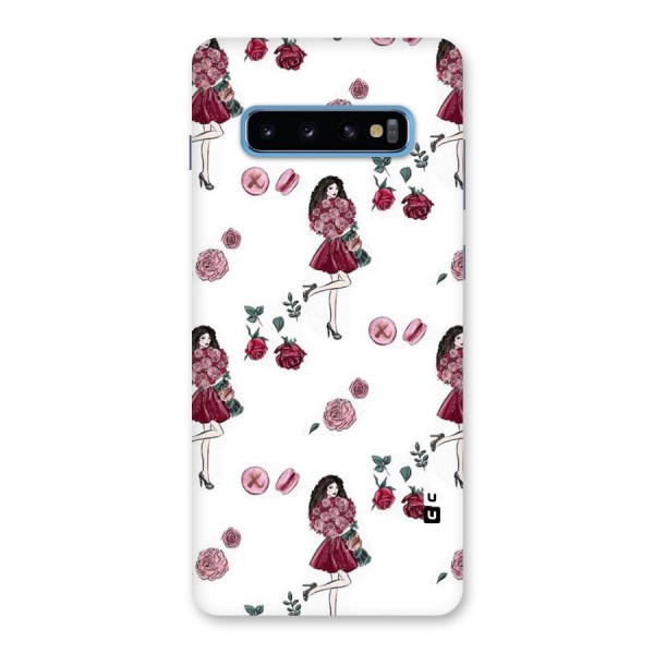 Girl With Flowers Back Case for Galaxy S10 Plus