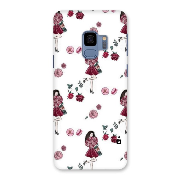 Girl With Flowers Back Case for Galaxy S9