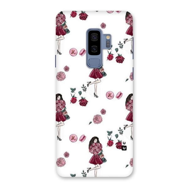 Girl With Flowers Back Case for Galaxy S9 Plus