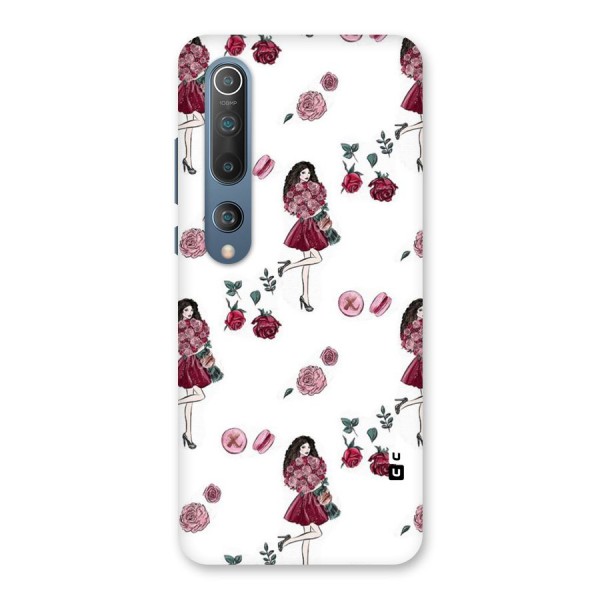 Girl With Flowers Back Case for Mi 10